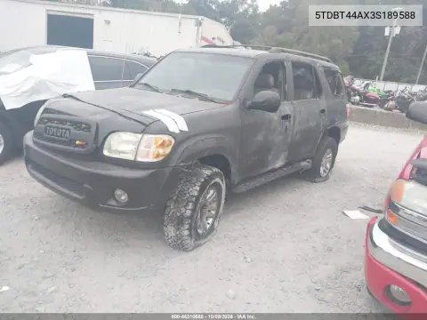 2003 Toyota Sequoia Sr5 V8 VIN 5TDBT44AX3S189588 фото 2