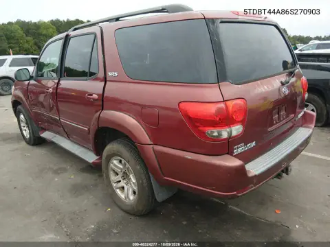 2006 Toyota Sequoia Sr5 V8 VIN 5TDBT44A86S270903 фото 4