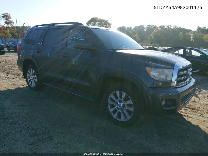 2008 Toyota Sequoia Sr5 5.7L V8 VIN 5TDZY64A98S001176 фото 2