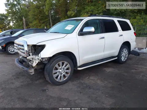 2010 Toyota Sequoia Platinum 5.7L V8 VIN 5TDDY5G17AS039463 фото 3