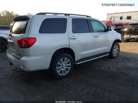 5TDDY5G17AS039463 — 2010 Toyota Sequoia, Передняя часть, фото до ремонта