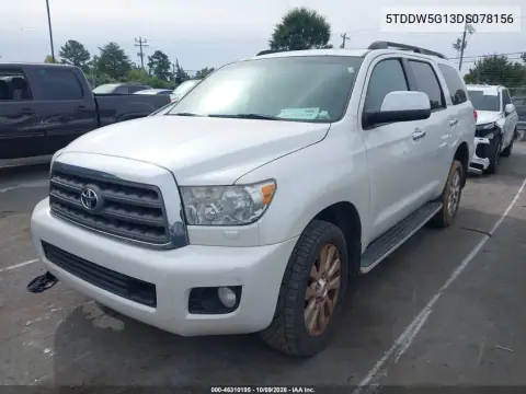 2013 Toyota Sequoia Platinum 5.7L V8 VIN 5TDDW5G13DS078156 фото 3