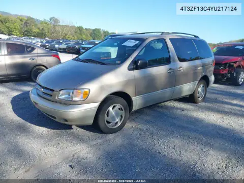 2000 Toyota Sienna Xle VIN 4T3ZF13C4YU217124 фото 3