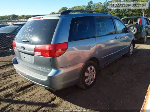 2004 Toyota Sienna Le VIN 5TDZA23C94S077104 фото 4