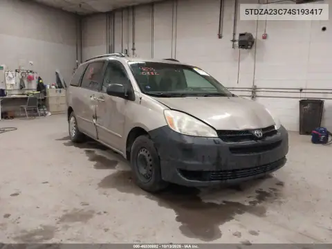 5TDZA23C74S193417 — 2004 Toyota Sienna, Правая сторона, фото до ремонта