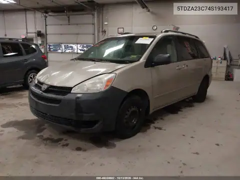 5TDZA23C74S193417 — 2004 Toyota Sienna, фото 3 с аукциона IAAI, Боковая часть