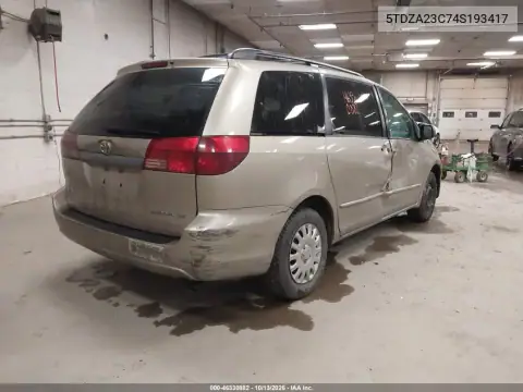 5TDZA23C74S193417 — 2004 Toyota Sienna, фото 5 с аукциона IAAI, Боковая часть