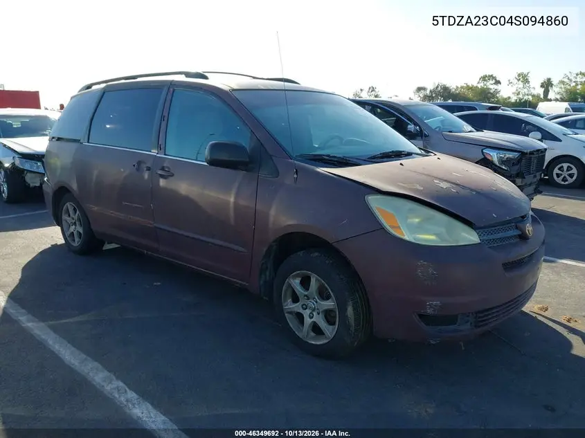5TDZA23C04S094860 — 2004 Toyota Sienna, фото 2 с аукциона IAAI, Задняя часть