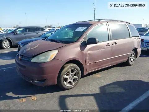 5TDZA23C04S094860 — 2004 Toyota Sienna, фото 3 с аукциона IAAI, Задняя часть