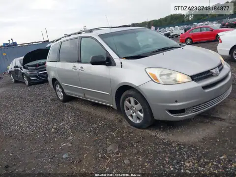 5TDZA23C74S184877 — 2004 Toyota Sienna, фото 2 с аукциона IAAI, Естественный износ