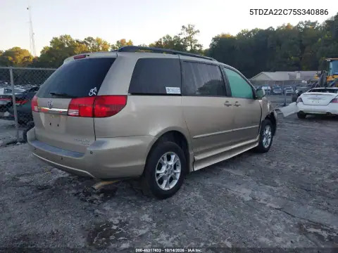 5TDZA22C75S340886 — 2005 Toyota Sienna, фото 5 с аукциона IAAI, Передняя часть справа