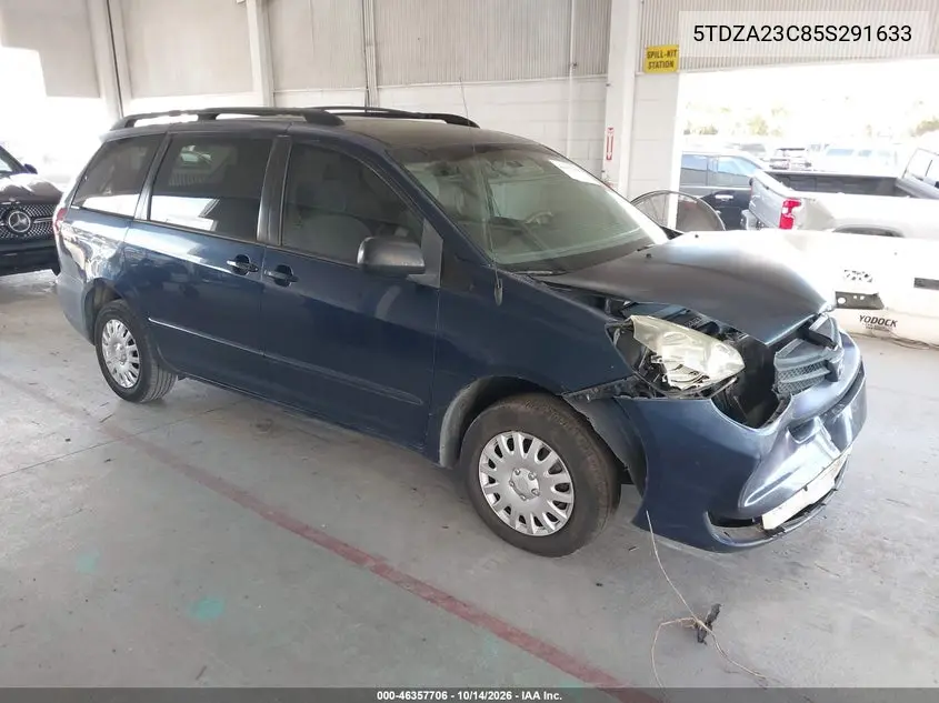 5TDZA23C85S291633 — 2005 Toyota Sienna, фото 2 с аукциона IAAI, Передняя часть