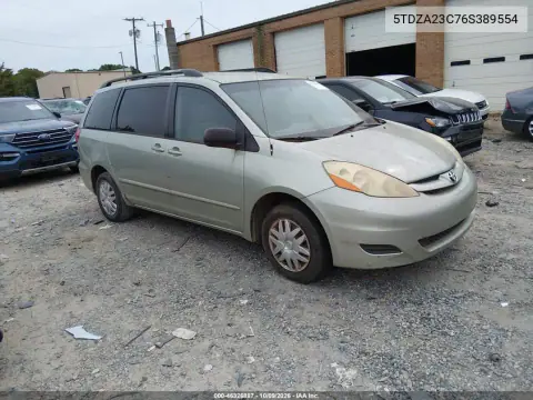 5TDZA23C76S389554 — 2006 Toyota Sienna, Естественный износ, фото до ремонта