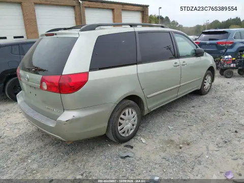 2006 Toyota Sienna Le VIN 5TDZA23C76S389554 фото 5