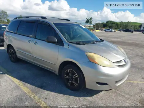5TDZA23C16S529758 — 2006 Toyota Sienna, Естественный износ, фото до ремонта