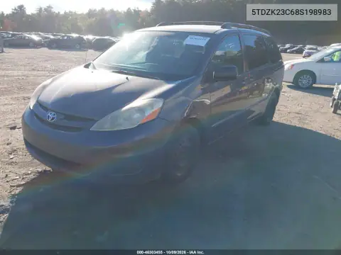 2008 Toyota Sienna Le VIN 5TDZK23C68S198983 фото 2