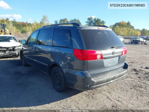 2008 Toyota Sienna Le VIN 5TDZK23C68S198983 фото 3
