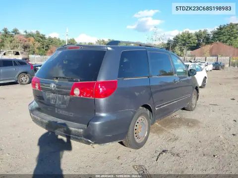 2008 Toyota Sienna Le VIN 5TDZK23C68S198983 фото 4