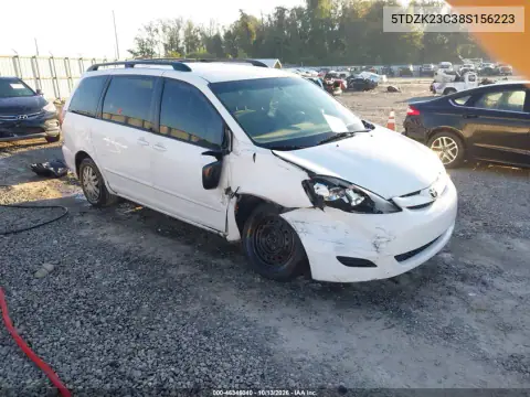 5TDZK23C38S156223 — 2008 Toyota Sienna, Передняя часть, фото до ремонта