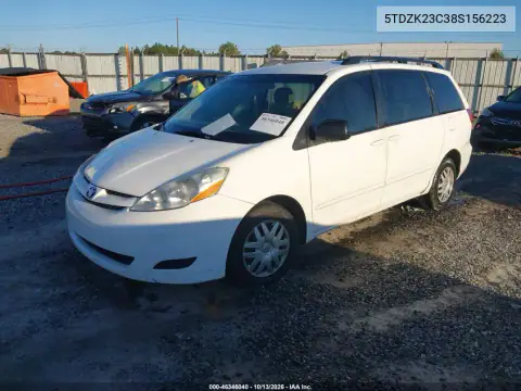 5TDZK23C38S156223 — 2008 Toyota Sienna, фото 2 с аукциона IAAI, Передняя часть