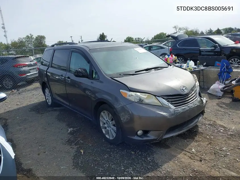 2011 Toyota Sienna Xle VIN 5TDDK3DC8BS005691 фото 1