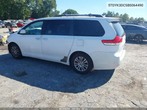 2011 Toyota Sienna Xle V6 VIN 5TDYK3DC5BS064490 фото 3