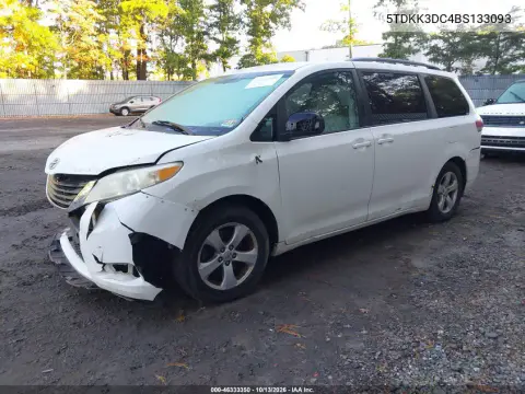 2011 Toyota Sienna Le V6 VIN 5TDKK3DC4BS133093 фото 3