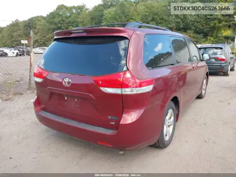 2012 Toyota Sienna Le V6 8 Passenger VIN 5TDKK3DC4CS263666 фото 5