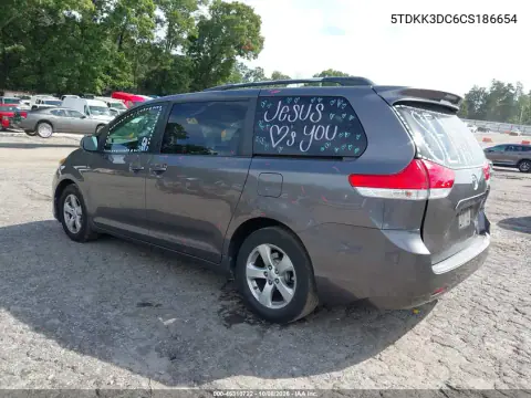 2012 Toyota Sienna Le V6 8 Passenger VIN 5TDKK3DC6CS186654 фото 4