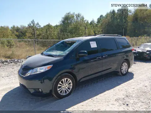 2012 Toyota Sienna Xle V6 8 Passenger VIN 5TDYK3DC2CS206084 фото 3