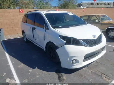2013 Toyota Sienna Se 8 Passenger VIN 5TDXK3DC8DS334262 фото 2