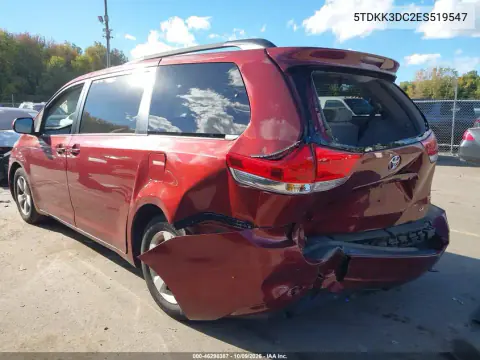 2014 Toyota Sienna Le V6 8 Passenger VIN 5TDKK3DC2ES519547 фото 4