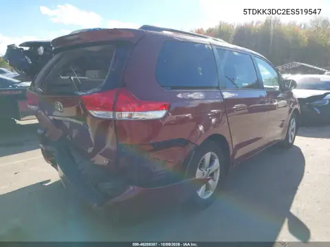 2014 Toyota Sienna Le V6 8 Passenger VIN 5TDKK3DC2ES519547 фото 5