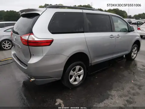 2015 Toyota Sienna Le 8 Passenger VIN 5TDKK3DC5FS551006 фото 5