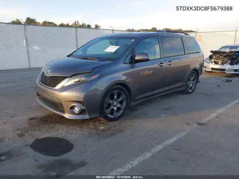 5TDXK3DC8FS679388 — 2015 Toyota Sienna, фото 3 с аукциона IAAI, Задняя часть