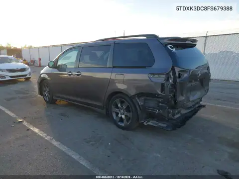 5TDXK3DC8FS679388 — 2015 Toyota Sienna, фото 4 с аукциона IAAI, Задняя часть