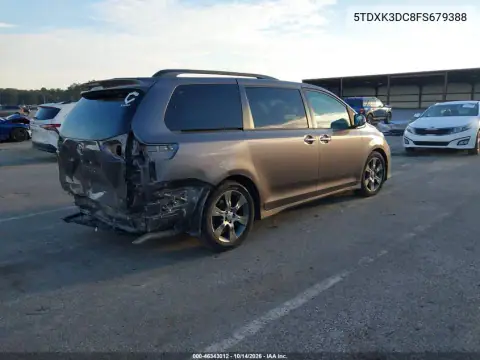 5TDXK3DC8FS679388 — 2015 Toyota Sienna, фото 5 с аукциона IAAI, Задняя часть