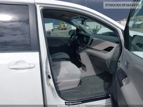 2015 Toyota Sienna Le 8 Passenger VIN 5TDKK3DC5FS654510 фото 5