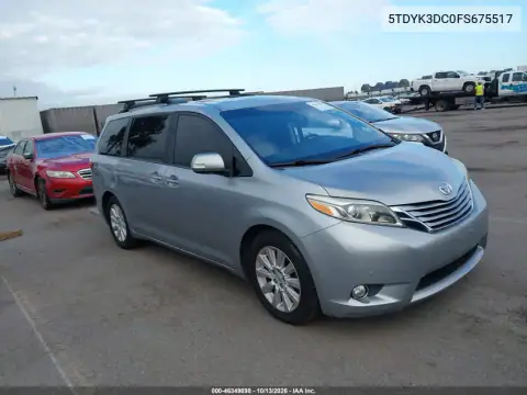 5TDYK3DC0FS675517 — 2015 Toyota Sienna, Левый бок, фото до ремонта