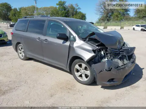 2017 Toyota Sienna Le 8 Passenger VIN 5TDKZ3DC6HS810312 фото 1
