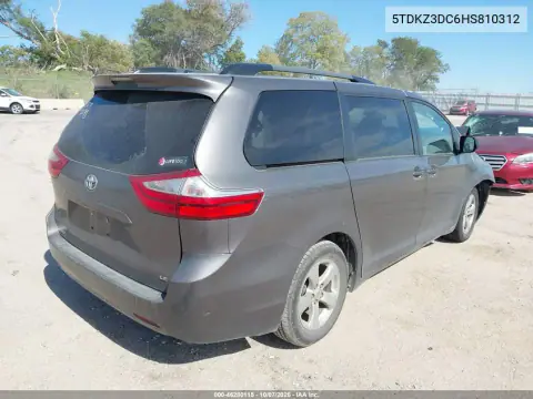 2017 Toyota Sienna Le 8 Passenger VIN 5TDKZ3DC6HS810312 фото 4