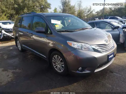 5TDYZ3DC5HS809212 — 2017 Toyota Sienna, Левый бок, фото до ремонта