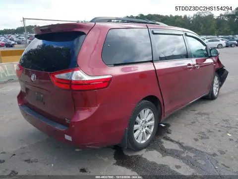 5TDDZ3DC2HS154294 — 2017 Toyota Sienna, фото 5 с аукциона IAAI, Передняя часть