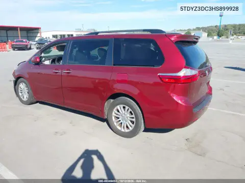 2017 Toyota Sienna Xle 8 Passenger VIN 5TDYZ3DC3HS899928 фото 3
