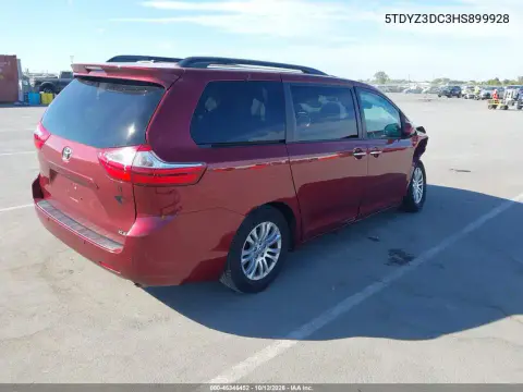 2017 Toyota Sienna Xle 8 Passenger VIN 5TDYZ3DC3HS899928 фото 4