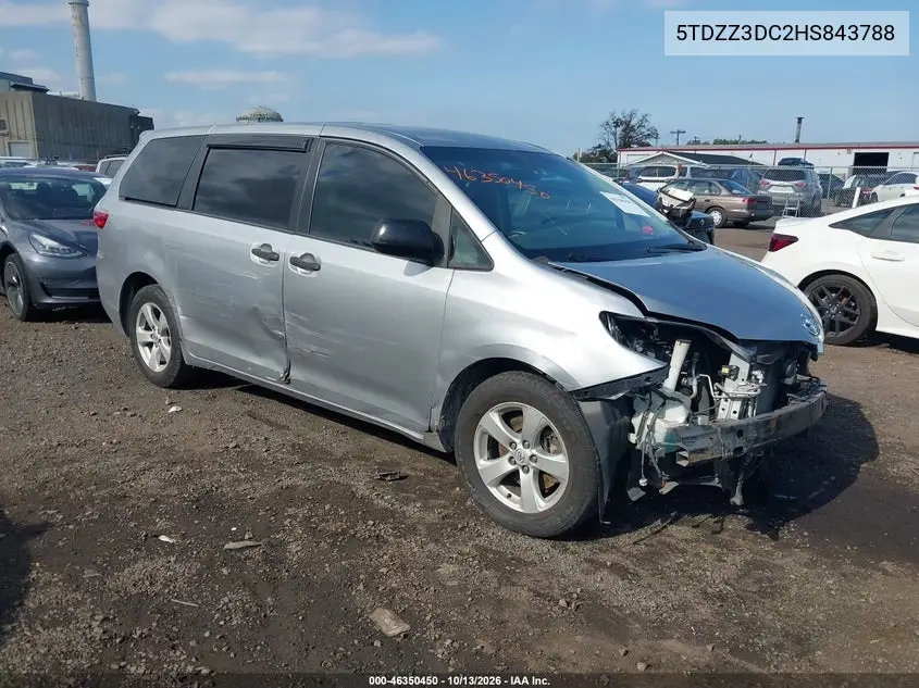 5TDZZ3DC2HS843788 — 2017 Toyota Sienna, фото 2 с аукциона IAAI, Естественный износ