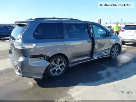 2018 Toyota Sienna Se 8 Passenger VIN 5TDXZ3DC7JS947660 фото 5
