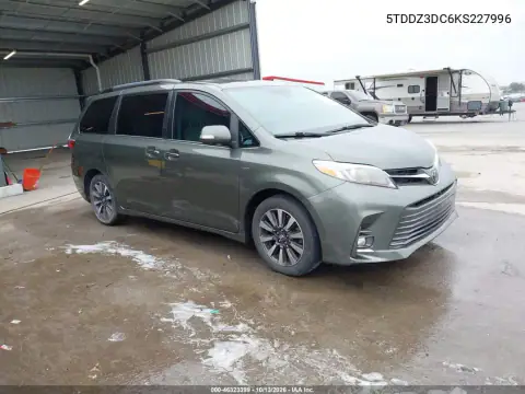 5TDDZ3DC6KS227996 — 2019 Toyota Sienna, Наводнение, фото до ремонта