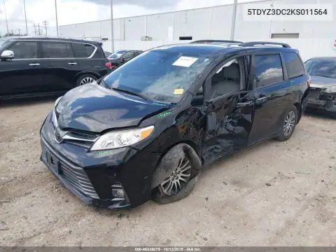 5TDYZ3DC2KS011564 — 2019 Toyota Sienna, фото 3 с аукциона IAAI, Боковая часть