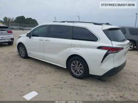 2021 Toyota Sienna Xle VIN 5TDYRKEC3MS013898 фото 3